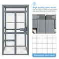 thumbnail image 6 of Pefilos 64" Outdoor Cat House, Large Cat Condo for Feral Cats Wooden Outside Cat Cage Weatherproof with Platforms, Gray, 6 of 10