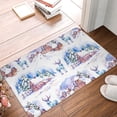 thumbnail image 4 of Pofeuu Snowy Cottage Holiday Scene Print Flannel Doormats Rug16"x24"Rug Washable Doormats Indoor Outdoor Rugs for Layered Front Door Mats, Porch, Kitchen, Entryway, 4 of 7