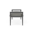 thumbnail image 3 of Pemberly Row Waiting Reception 2 Seat Bench Wood Frame in Gray, 3 of 5