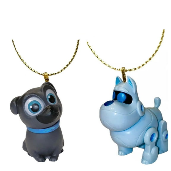 Puppy Pals Dog Bingo & ARF A-R-F Ornament Pvc Figure Charm Figurine 2” Dangler