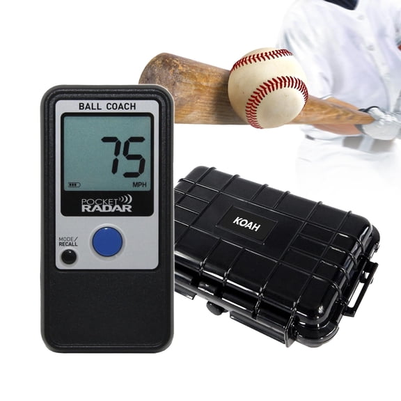Pocket Radar Ball Coach/Pro-Level Speed Training Radar Tool with Weatherproof Hard Case with Customizable Foam (6.5 x 5 x 2 Inch)