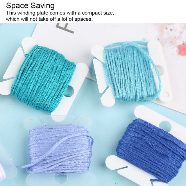 ziyahi Planche d'Enroulement Bobines de Fil Dentaire Bobine de Cordon Enrouleur de Fil Polyvalent Simplement Utilisé Couture Broderie Bricolage Accessoire Rangement Couleur Mixte 100 Pcs