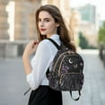 thumbnail image 6 of FORMRS Mini Backpack Purse for Women Quilted Travel Daypack Casual Shoulder Bag, Gothic Floral Print, 6 of 7