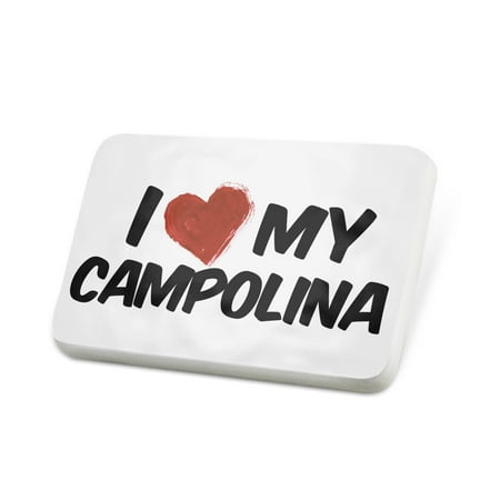 Porcelein Pin I Love my Campolina, Horse Lapel Badge – NEONBLOND