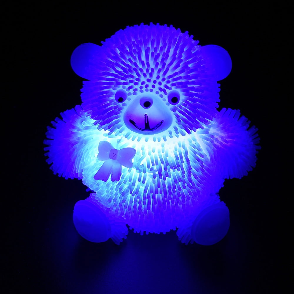 1x Assorted Color cm Kids Squishy,Sensory Puffer Toy Light up Flashing Owl 9 