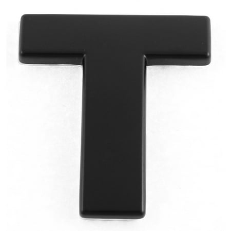 Adhesive Car Badge - Unique Bargains Black Self Adhesive Stickers Car 3D Emblem Badge Decal Letter Chrome Symbol T