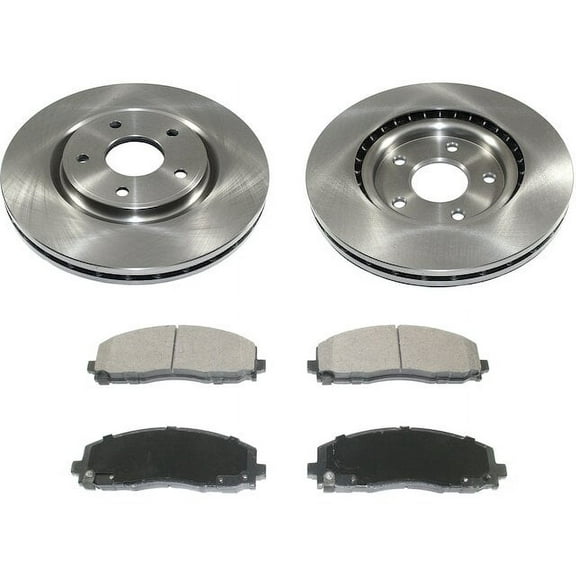 Front Brake Pad and Rotor Kit - Compatible with 2012 - 2016 Chrysler Town & Country 2013 2014 2015