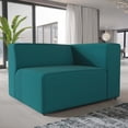 thumbnail image 4 of Modway Mingle Modern Style Polyester Fabric Right-Facing Sofa Chair in Teal Blue, 4 of 6