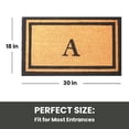 thumbnail image 4 of Envelor Coir Doormat for Outdoor Entrance - Heavy Duty, High Traffic, Easy Clean - Non-Slip Welcome Mat For Entryway, Porch, Patio - Brown - 18" x 30", Monogram A, 4 of 4