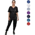 thumbnail image 1 of Uniforme Medico Pijama Quirurjica Mujer Jumper Conjunto XXL Color Negro, 1 of 5