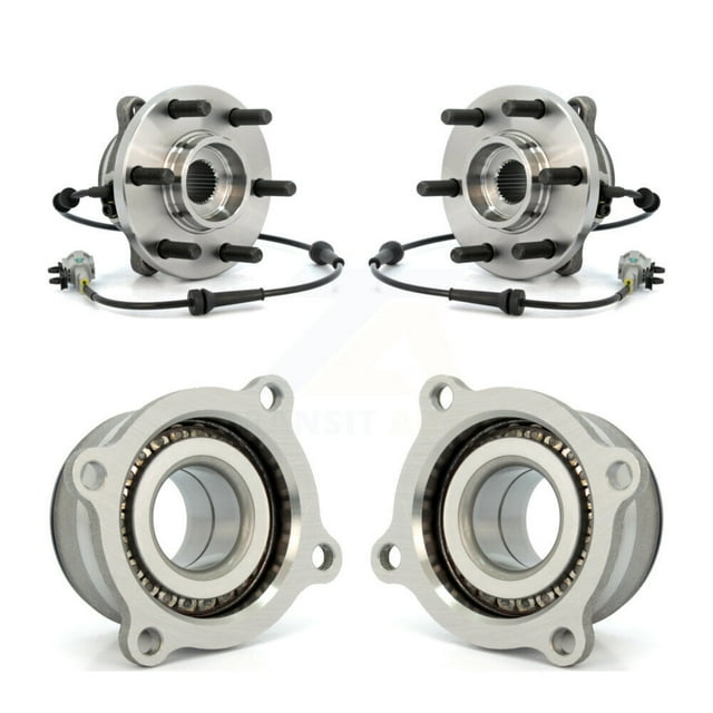 Kugel Front Rear Wheel Bearing & Hub Assembly Kit for Car Nissan Frontier Xterra Suzuki Equator - Left Right Side (Driver Passenger) K70-101294