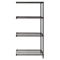 thumbnail image 1 of 4-Shelf, Black Wire Shelving Add-On Unit - 18 x 24 x 63 in., 1 of 1
