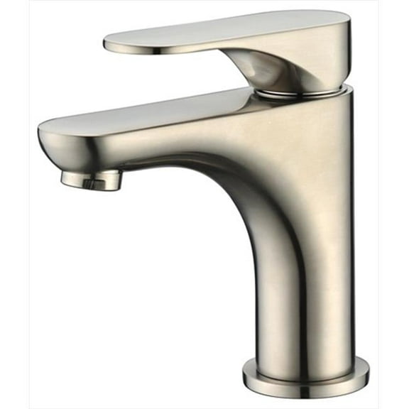 Dawn® AB37 1565BN Single-lever lavatory faucet, Brushed Nickel (Standard pull-up drain with lift rod D90 0010BN included)