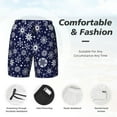 thumbnail image 3 of Kdxio Snowflakes2 Print Mens Swim Shorts with Mesh Lining, Breathable and Quick-Drying, Adjustable Waist, Privacy Pocket-Large, 3 of 6