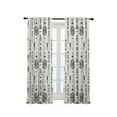 thumbnail image 3 of 3S Brother's Home Décor Curtains BOHO Design Set of 2 Panels Velvet Look Hanging Back Tap and Rod Pocket Décor Nursery Room Bedroom Kitchen Window - Made in Turkey 32White (52"Wx95"L), 3 of 6