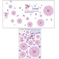 thumbnail image 1 of Flower Wall Sticker Creative Adhesive Letter Flower Wall Decal Wall Art Sticker, 1 of 10