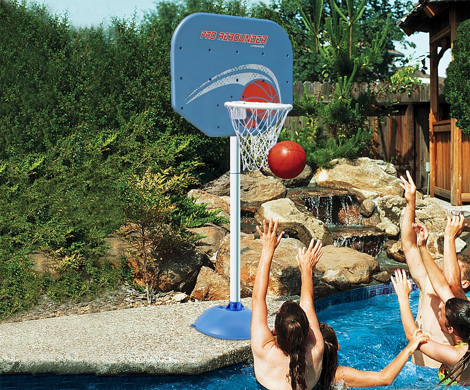 Poolmaster Pro Rebounder 10" Adjustable Height Poolside Basketball Systems Adult