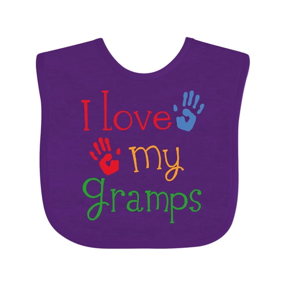 Inktastic I Love My Gramps Cute Grandkids Boys or Girls Baby Bib