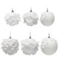 thumbnail image 4 of Comprado en un paquete de 2 colgantes decorativos para árboles de Navidad bola de espuma con purpurina de pétalos colgante de bolas de Navidad blanca como la nieve - caja ANGGREK Otros, 4 of 7