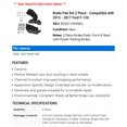 thumbnail image 2 of Brake Pad Set 2 Piece - Compatible with 2015 - 2017 Ford F-150 2016, 2 of 2
