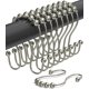 thumbnail image 1 of Ganchos dobles para cortina de ducha a prueba de óxido (juego de 12) – Anillos de cortina de ducha de acero inoxidable con bolas de rodillo deslizantes sin esfuerzo – Ganchos dobles de fácil instalaci, 1 of 5
