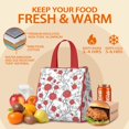 thumbnail image 5 of Pioneer Flower Floral Print Pattern Insulated Lunch Bag for Women & Adults,Large Portable Soft Cooler Lunch Bag,Thermal Food Storage Tote with Pearl Cotton,8.66L,8.75x5.75x9.5 Inch, 5 of 6