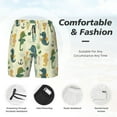 thumbnail image 3 of Yiaed Seahorse Print Mens Swim Trunks Bathing Suit Compression Liner Beach Swim Shorts Swimwear Quick Dry Zipper Pocket No-Chafing Board Short-Small, 3 of 6