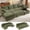 Corduroy Green, variant on BedLuxury 59" Sleeper Loveseat With Pull Out Bed, Corduroy Sofa Bed With USB Charging for Small Spaces, Corduroy Green