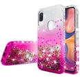 thumbnail image 3 of Compatible for Samsung Galaxy A20 Case, Galaxy A30 Case, Galaxy A50 Case, with [Tempered Glass Screen Protector] SOGA Diamond Liquid Quicksand Cover Cute Girl Women Phone Case - Clear/Pink, 3 of 5