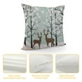 thumbnail image 4 of QZHH  Christmas Decorative Pillow Case Covers with Zippered Closing for Home Sofa Decor Costom Pillowcse Throw Cover Cushion,Landscape Deers Snow Tree,Ivory Gold, 4 of 5