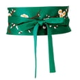 thumbnail image 3 of Cinturón Obi BLESIY Satinada para Mujer Kimono Japonés Floral Verde 235cm, 3 of 8