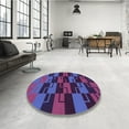 thumbnail image 3 of Ahgly Company Indoor Rectangle Patterned Plum Velvet Purple Area Rugs, 2' x 3', 3 of 6