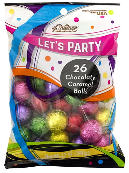 R.M. Palmer, Caribbean Blue Foil Caramel Balls, 12 oz