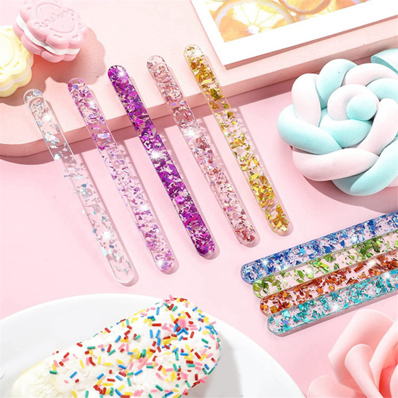 Acrylic Sticks Reusable Cakesicle Sticks Cake Ice Sticks Ice Cream Cakesicle Pop Mold for Home Cake Candy Party Craft E