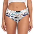 thumbnail image 1 of Fotbe Cartoon Helicopters Calzones Estampados para Mujer – Ropa Interior de Algodón, Cómoda, Suave y Elástica-XX-Large, 1 of 6