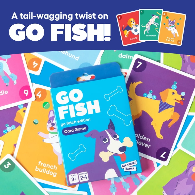 Go Fish, The Go Fetch Edition from Bee Street Games, Classic Family Games Reimagined with Playful Silly Themes, Includes 36 Jumbo Paying Cards, SP4153 Go Fish, The Go Fetch Edition from Bee Street Games, Classic Family Games Reimagined with Playful Silly Themes, Includes 36 Jumbo Paying Cards, SP4153