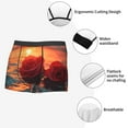 thumbnail image 3 of Honeii Romantic Roses Sunset Ocean Print Mens Boxer Briefs Breathable,Boxer Brief for Men, Moisture-Wicking Underwear-X-Large, 3 of 5
