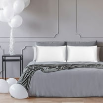 Unique Bargains 2-Pack 19 Momme 100% Natural Silk Pillowcases White Queen