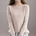 thumbnail image 2 of Qingpeng Boys Girls Oversized Crewneck Fall Sweaters Kids Long Sleeve Cute Knit Pullover Top, 2 of 4