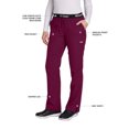 thumbnail image 2 of Grey's Anatomy Womens 4275 3 Pocket Logo Waist Pant with -Wine-XS, 2 of 7