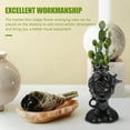 thumbnail image 2 of MLINS Black Ceramic Human Face Vase for Decoration Creative Flower Holder Chic Home Office Ornament, 2 of 8