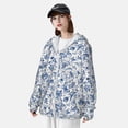 thumbnail image 3 of Yiaed Rabbit And Butterfly Print Sun Shirts UPF 50+ Protection Hoodie Rash Guard Shirt UV Shirt Long Sleeve Fishing Outdoor Lightweightase-3X-Large, 3 of 5