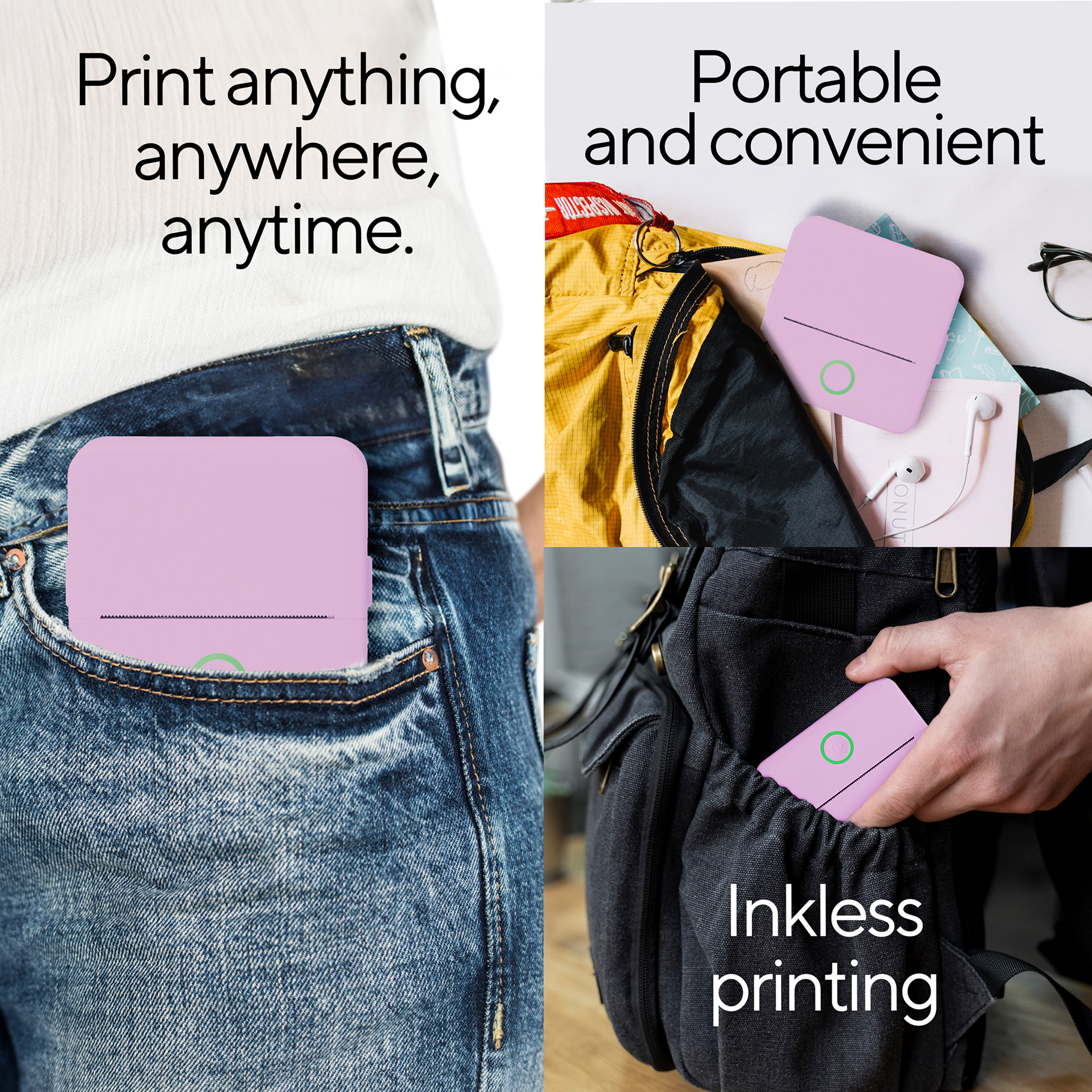 Core Innovations CTP500 Portable Thermal Printer, Purple photo 6