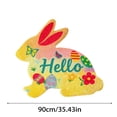 thumbnail image 3 of Easter Bunny Shaped Welcome Mat for Indoor Outdoor Use in Velvet Absorbent Doormat Polyester Tile Rug with Bunny Design Non Entryway Runner 90 cm, 3 of 6