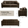 thumbnail image 5 of COPIAE 86 Inch Sofa with Extra Deep Seats Oversize,2 Seater Sofa for Living Room, Modern Couch and Sofa, Comfy Armrests and Seats and Backrests, Easy Installation,Chenille Fabric Dark Brown, 5 of 13