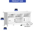 thumbnail image 2 of ModFusion 65" White TV Stand with LED Lights, Charging Station, Shelves, Drawers & Doors, 2 of 11