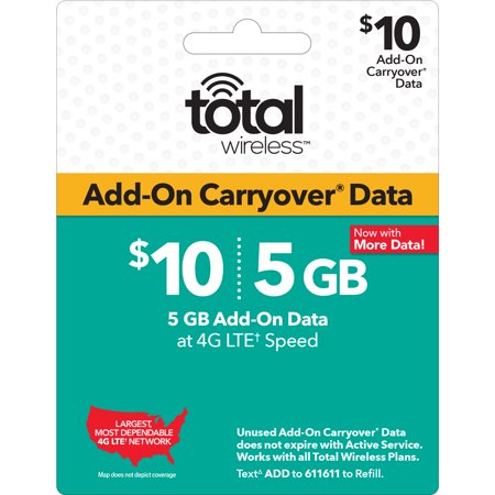 Total Wireless $10 Add-On Carryover Data (Email (Best Deal On Wireless Phone Service)