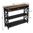 thumbnail image 6 of Pemberly Row 1-Drawer Console Table with Shelves in Black & Barnwood Wood Finish, 6 of 7
