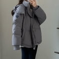 thumbnail image 2 of Gibobby Chamarras para mujer, Chamarra ligero de tela mate para mujer, cálido rompevientos para mujer, chaquetas de plumón más abrigos(Gris,M), 2 of 5