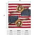 thumbnail image 4 of Vintage Baseball Ball Bat Glove On American Flag Mailbox Covers Magnetic Waterproof Mail Cover Letter Post Box Wraps for Home Garden Yard Decor, 25.5x21 in, 4 of 6